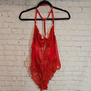 Avidlove plus size 18W red lace bodysuit